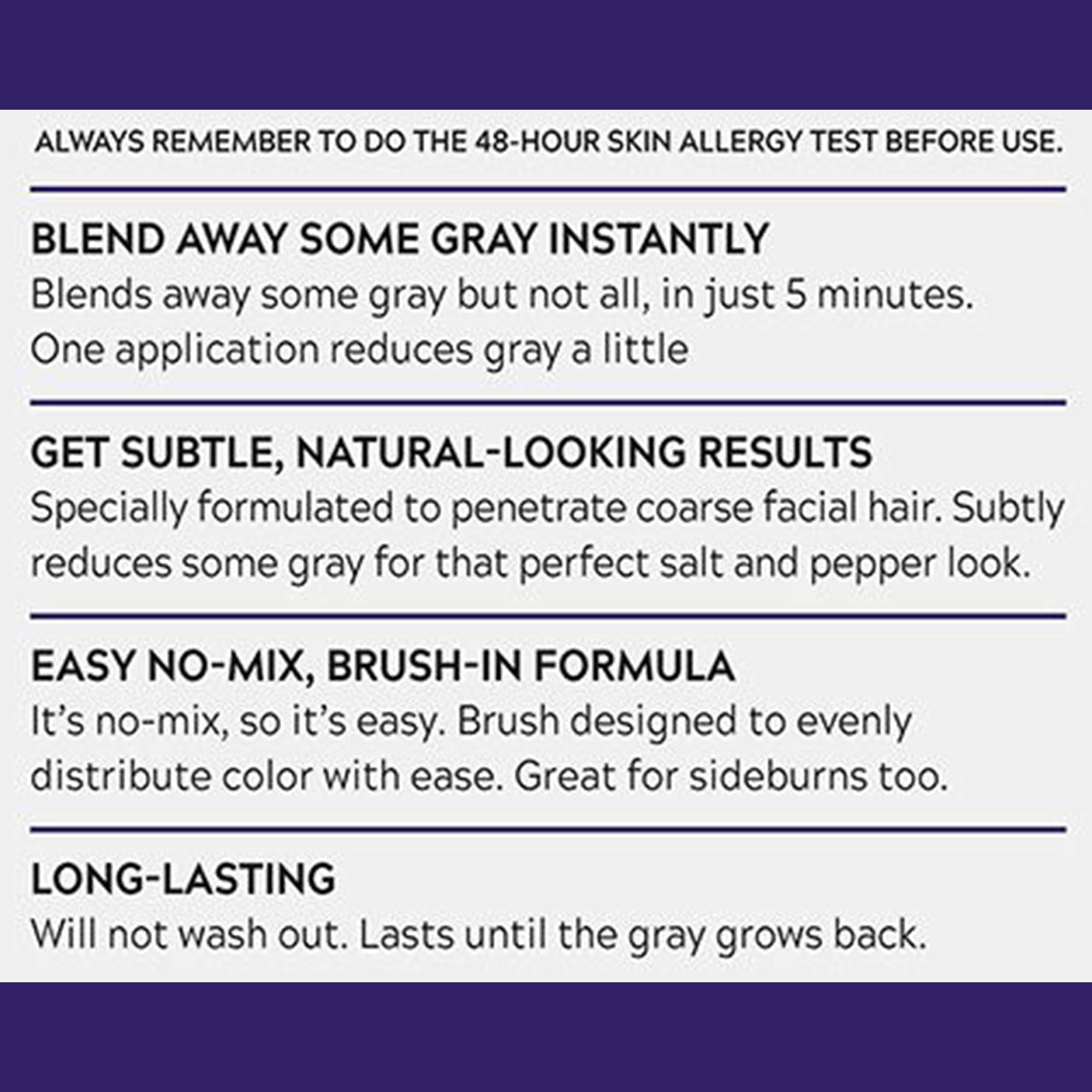 Just For Men Touch of Gray results illustrate a natural salt-and-pepper look