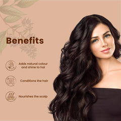 Just Jaivik Henna Powder mixing bowl shows ready-to-use paste consistency.