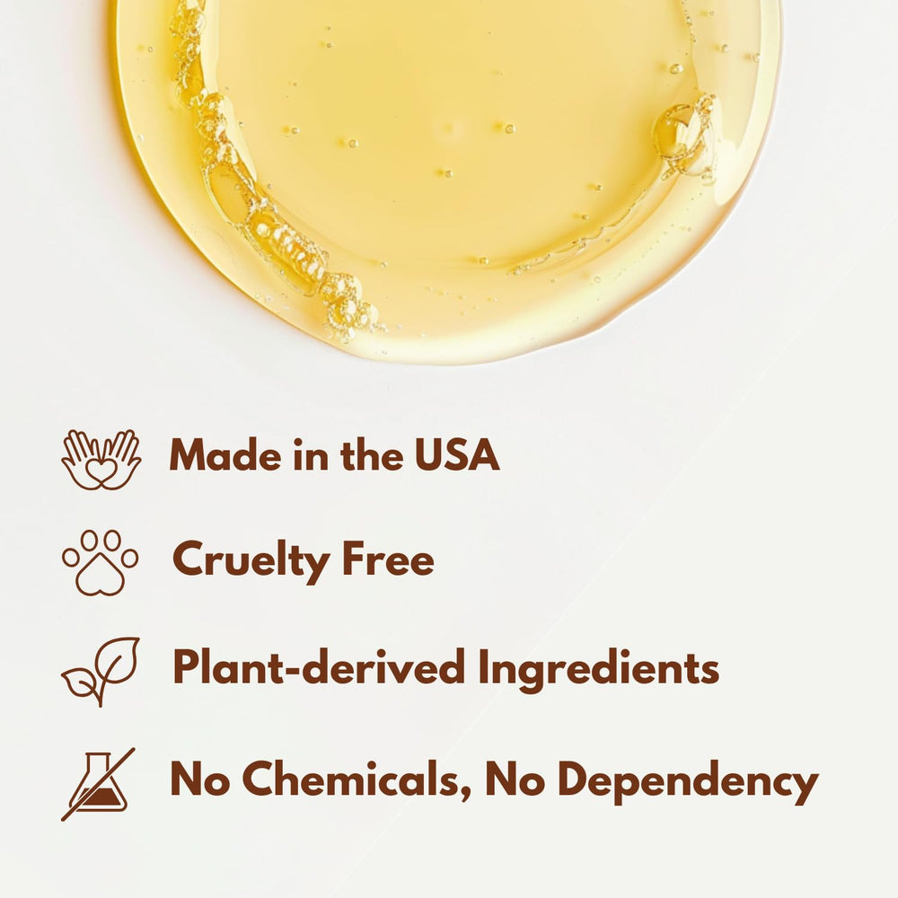 After-application glow from Just Nutritive anti-aging body treatment on skin.