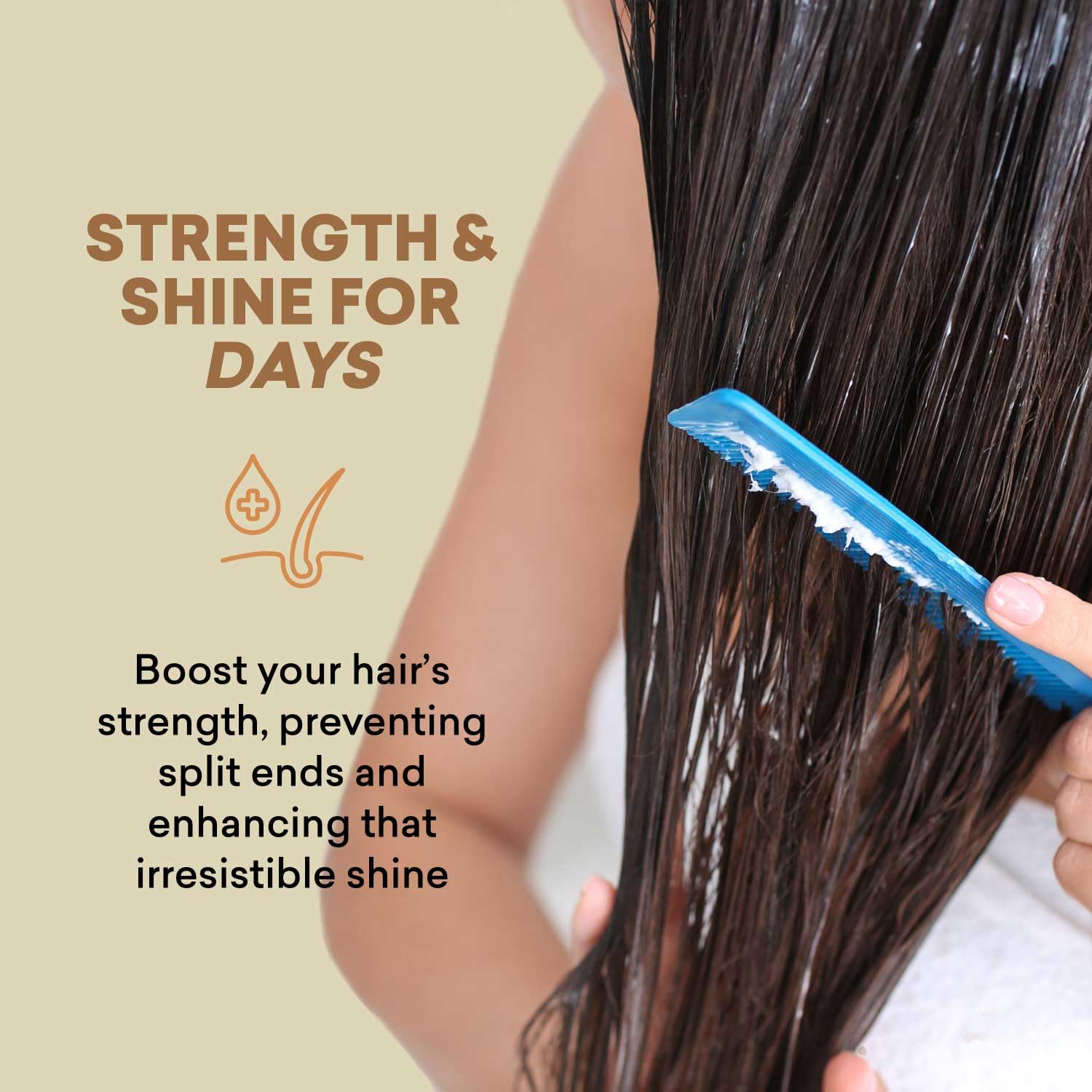 Just Nutritive Babassu Detangling image highlights easy manageability.