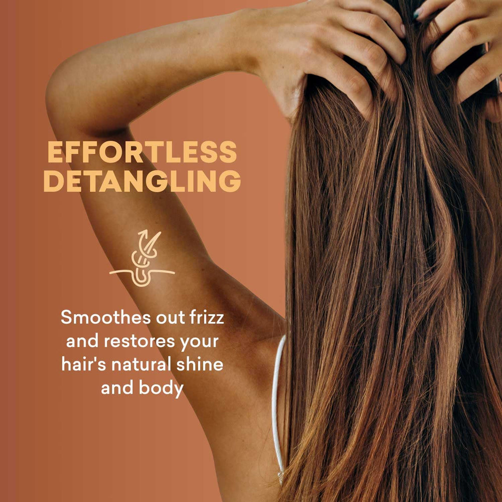 Just Nutritive Easy Detangling formula aids effortless comb-through and reduced breakage.