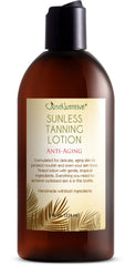 Just Nutritive sunless tanning lotion bottle showing a hydrating bronze glow.