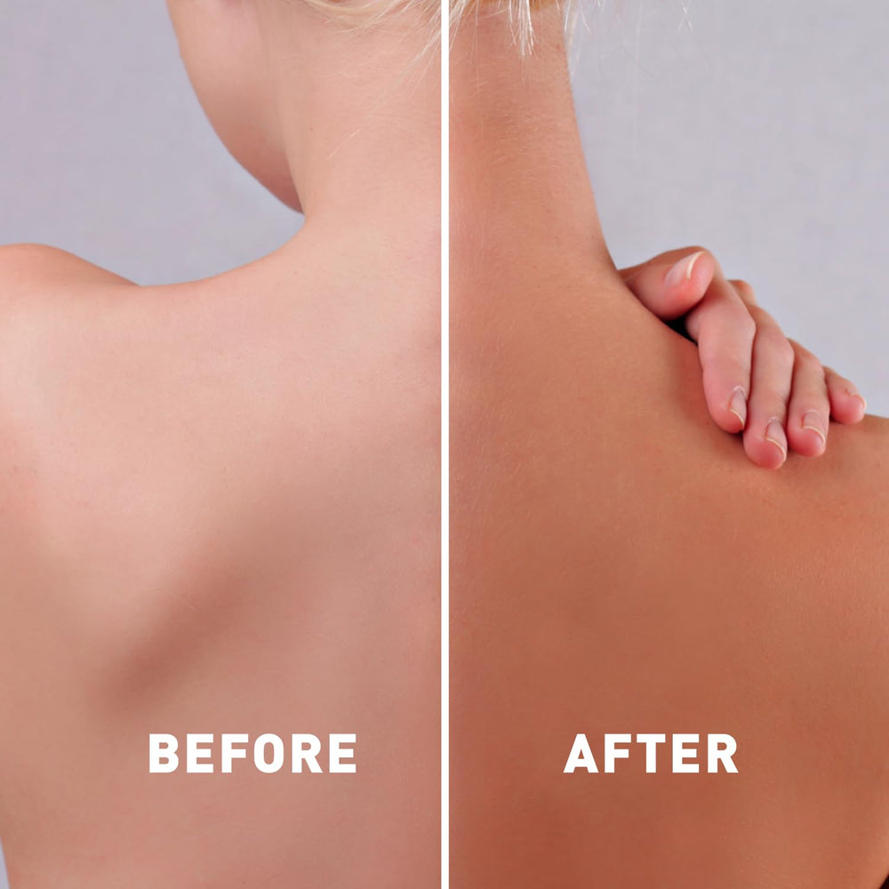 Just Nutritive Tan Glow close-up showcases creamy texture that absorbs quickly.