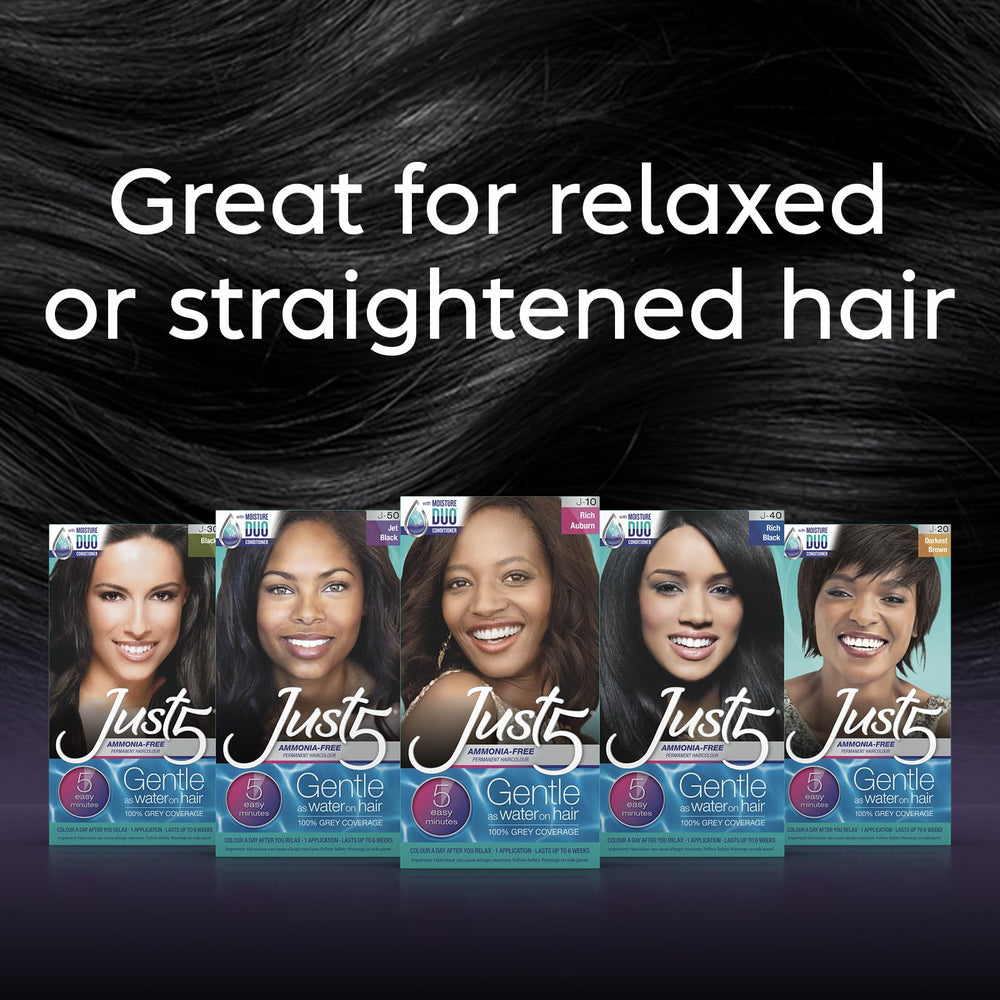 Just5 moistureduo conditioner pack highlights nourishing protection.