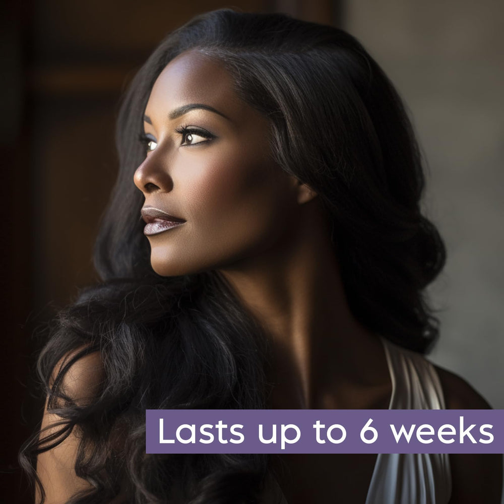 Just 5 six weeks color durability display showing long-lasting coverage.