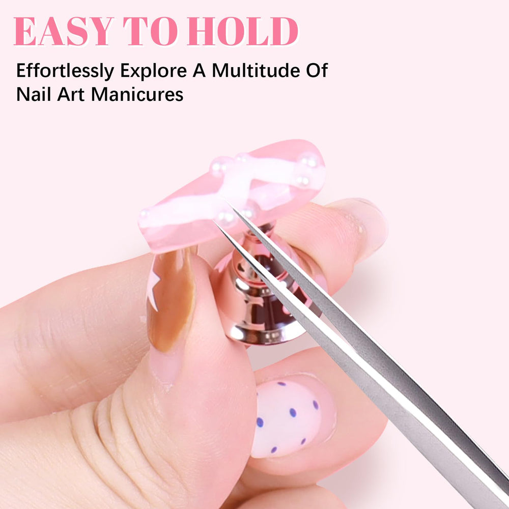 JUSTOTRY acrylic practice stand base shows premium materials for durable nail art sessions.