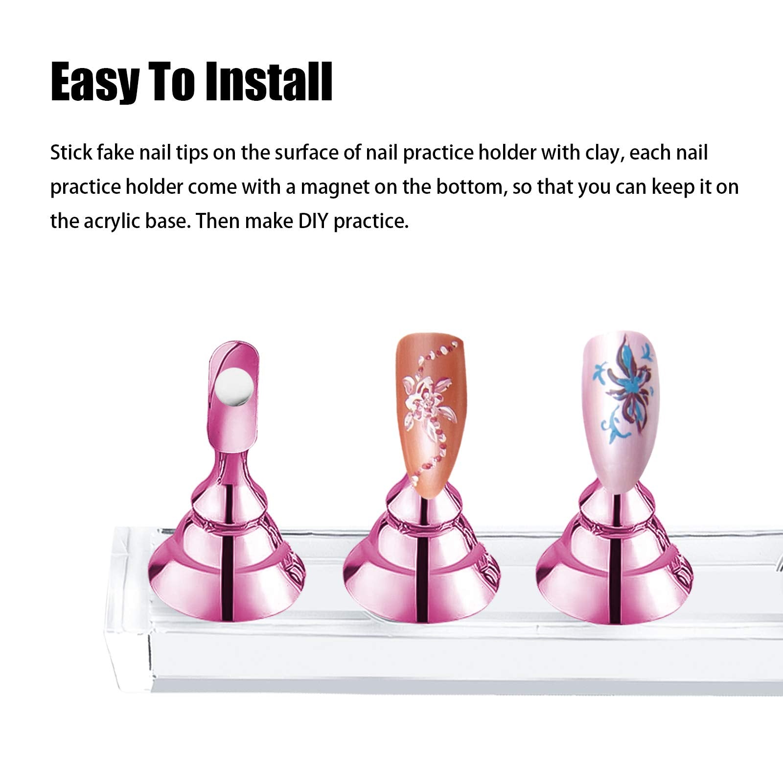 JUSTOTRY beginner nail art kit parts for painting, rhinestones, and polish.