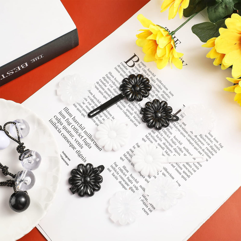 Diseño flor y bola doble de Jutom, clips plásticos para fiestas y sesiones de fotos.
