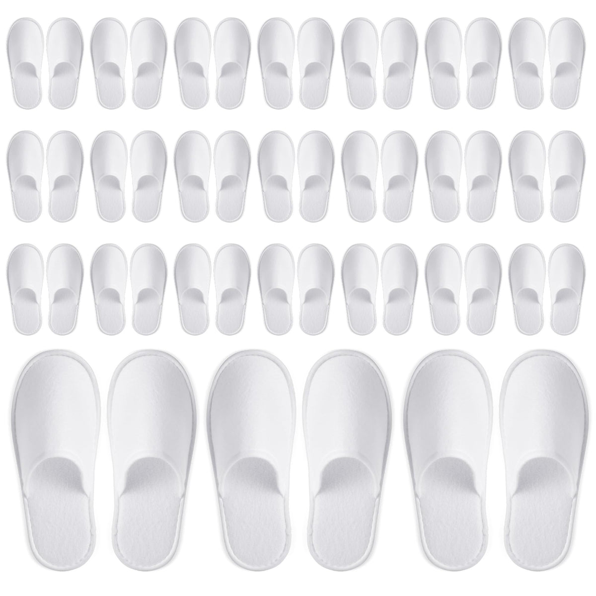 Juvale disposable slippers front-packaging view for guest-ready hotel presentation.