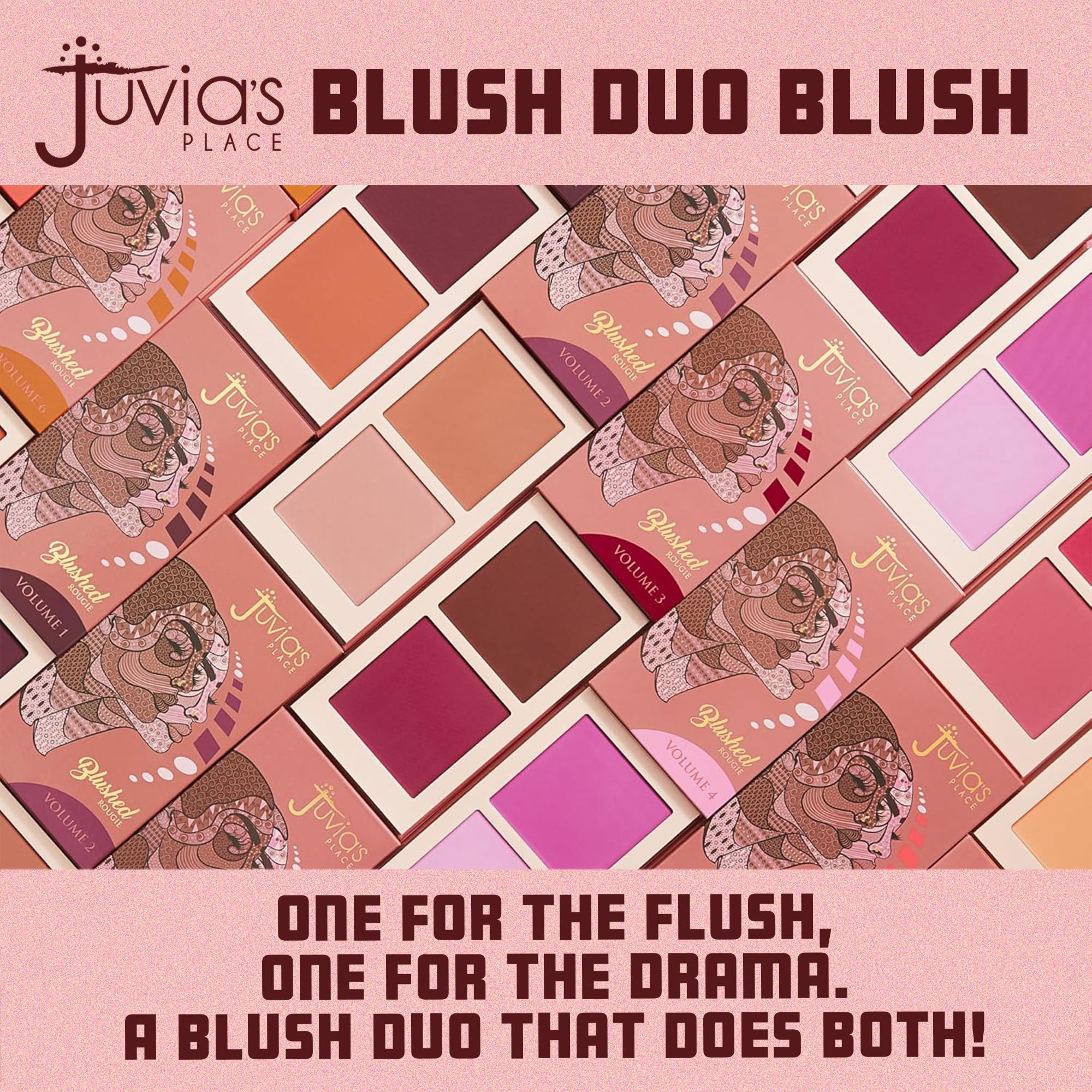 Juvia's Place Blushed Duo Blush Volume3 matte finish adds natural radiance