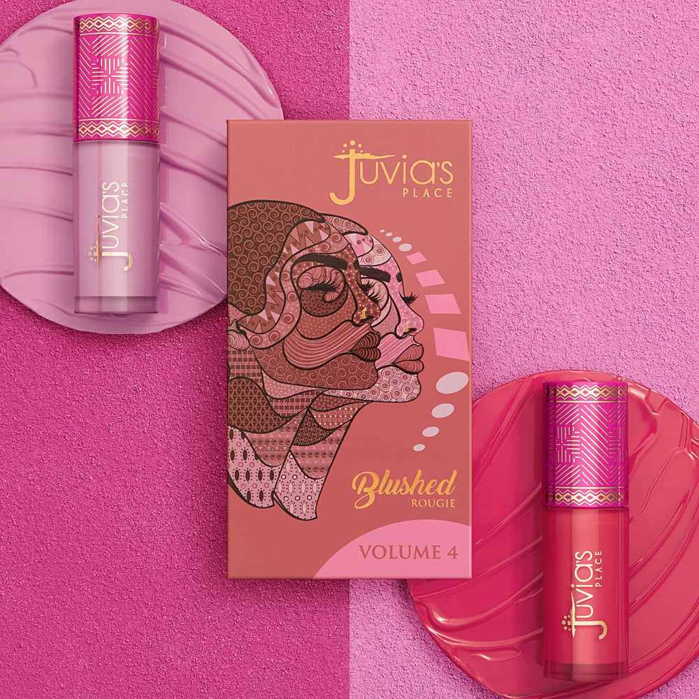 Juvia's Place Blushed Duo Volume4 soft pigment applies evenly.