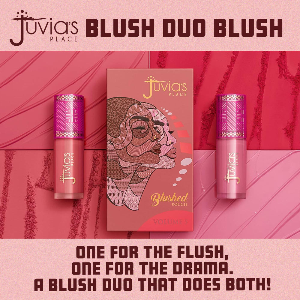 Juvia's Place Blushed Duo Volume5 blendable powder for seamless cheek contour