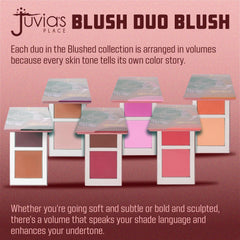 Juvia's Place Blushed Duo Volume5 natural flush palette enhances cheeks with buildable coverage