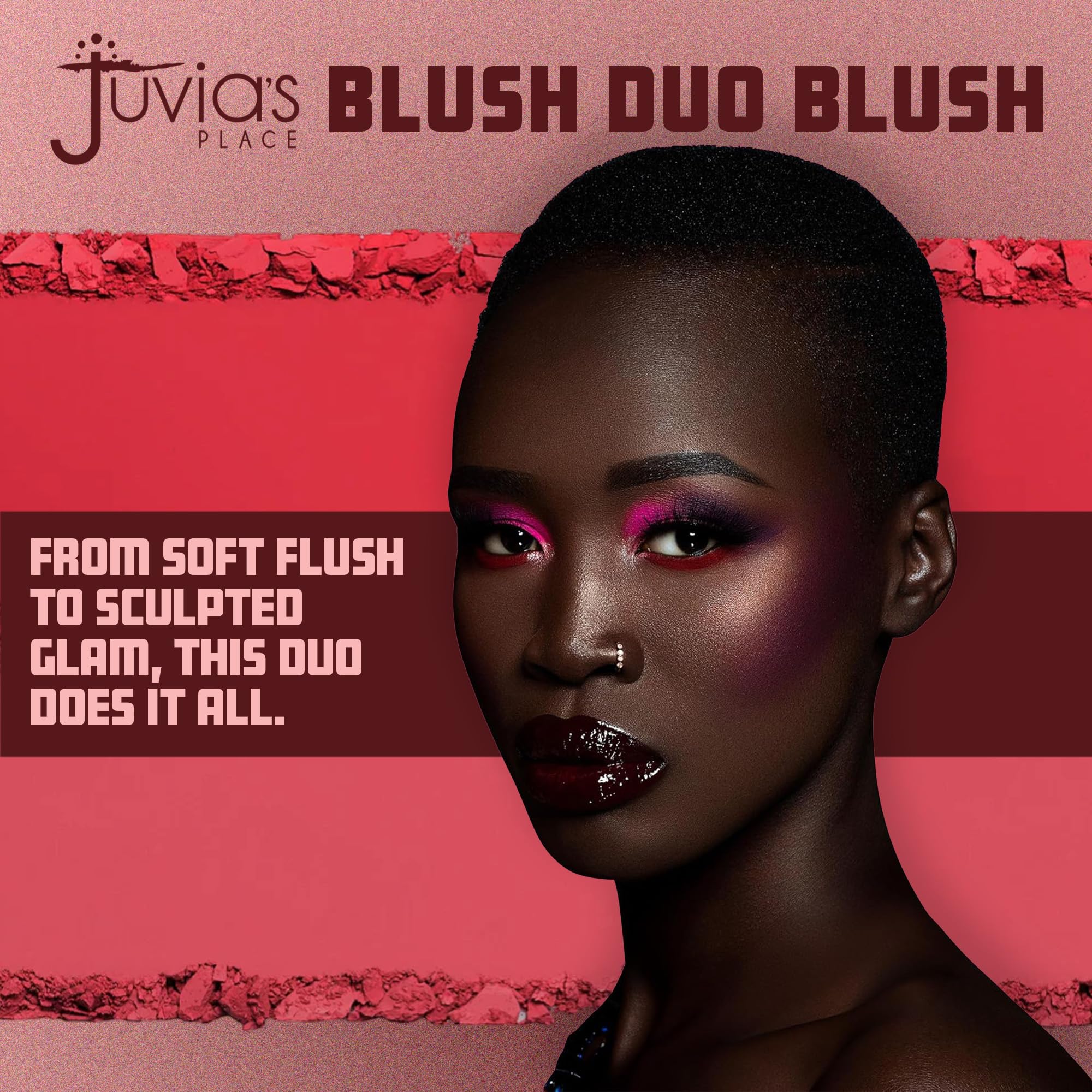 Juvia's Place Blushed Duo Volume5 soft hydrating powder for comfortable wear