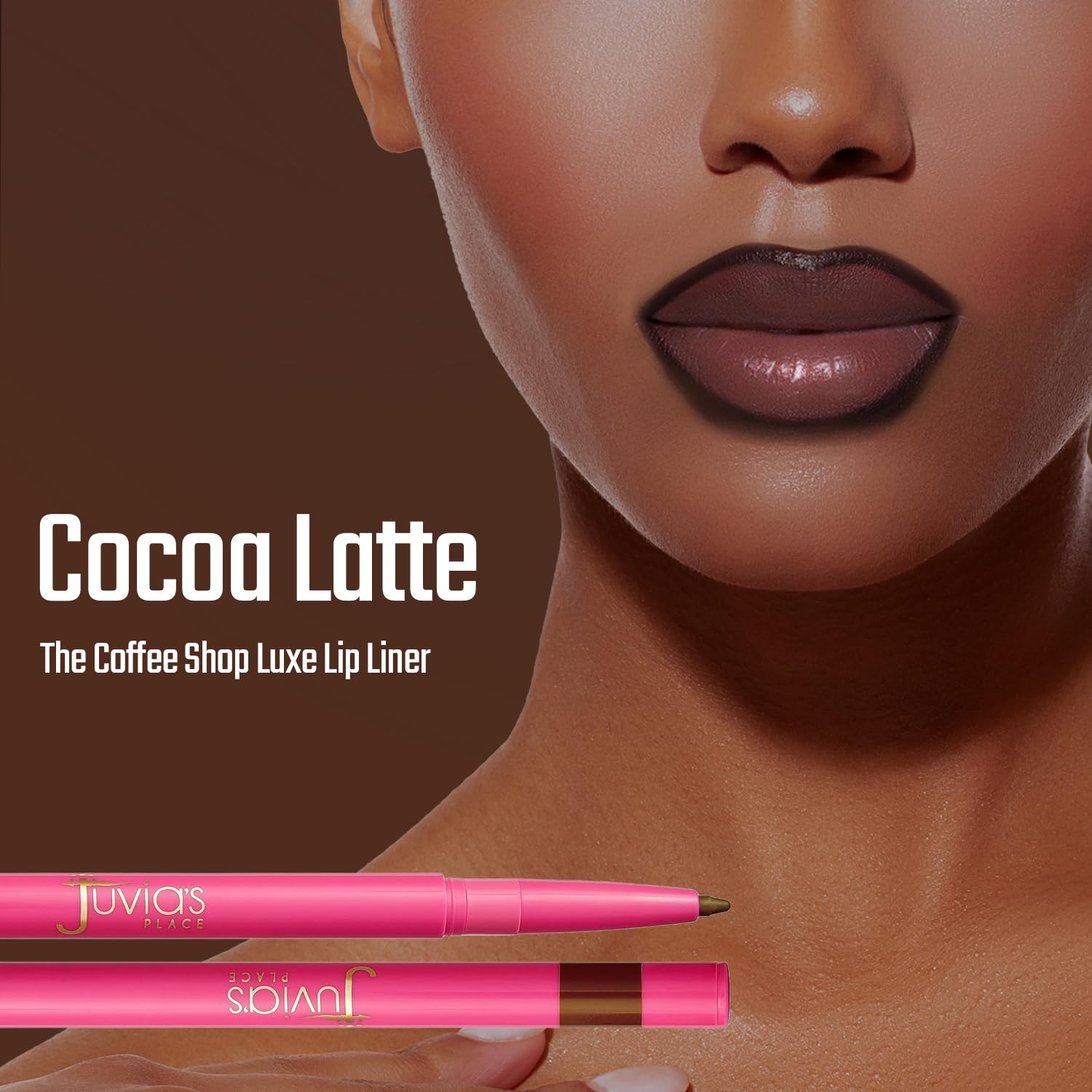 Cocoa Latte de Juvia's Place muestra color intenso con resistencia a manchas