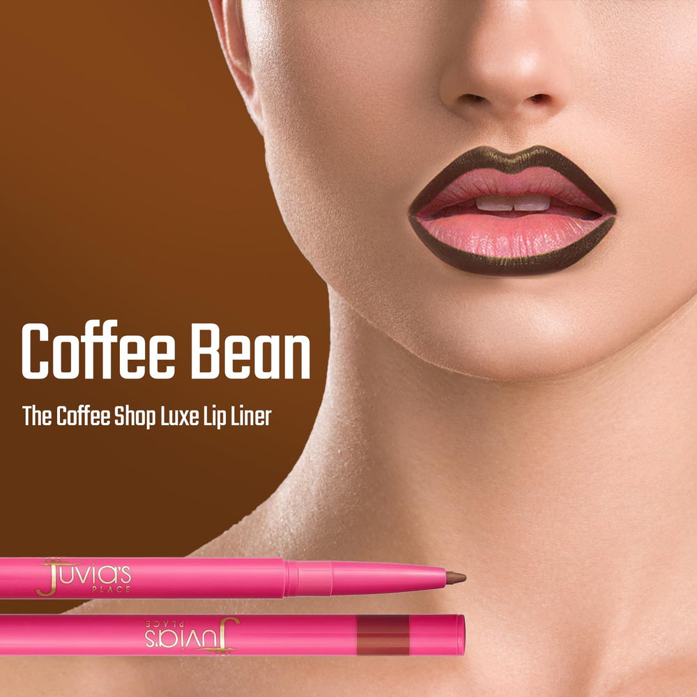Delineador labial Luxe Coffee Shop de Juvia's Place, tinta mate resistente a manchas.