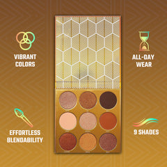 Juvia's Place Warrior palette bronze shimmers provide luminous lid accents