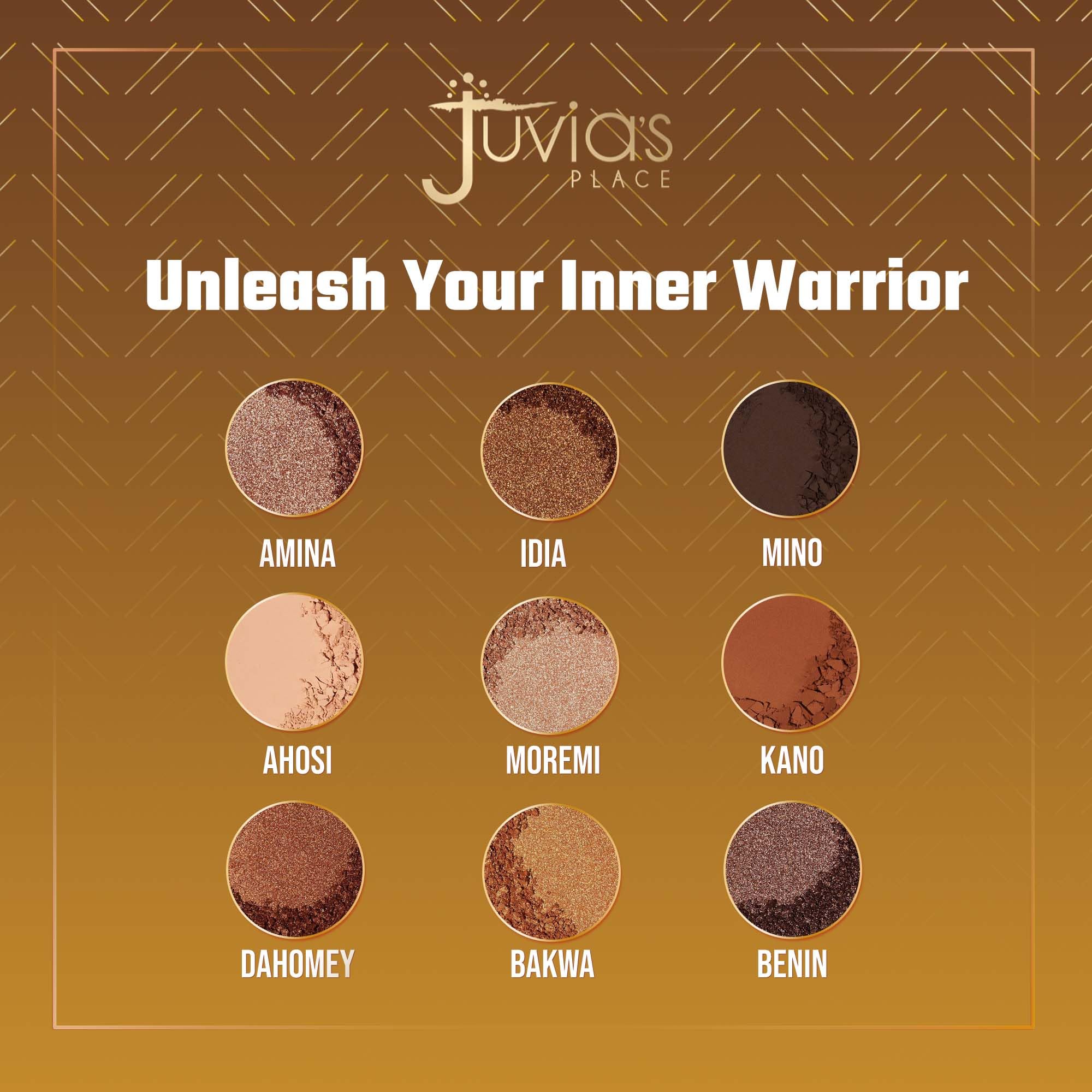 Juvia's Place Warrior palette glitter shades spark festive accents