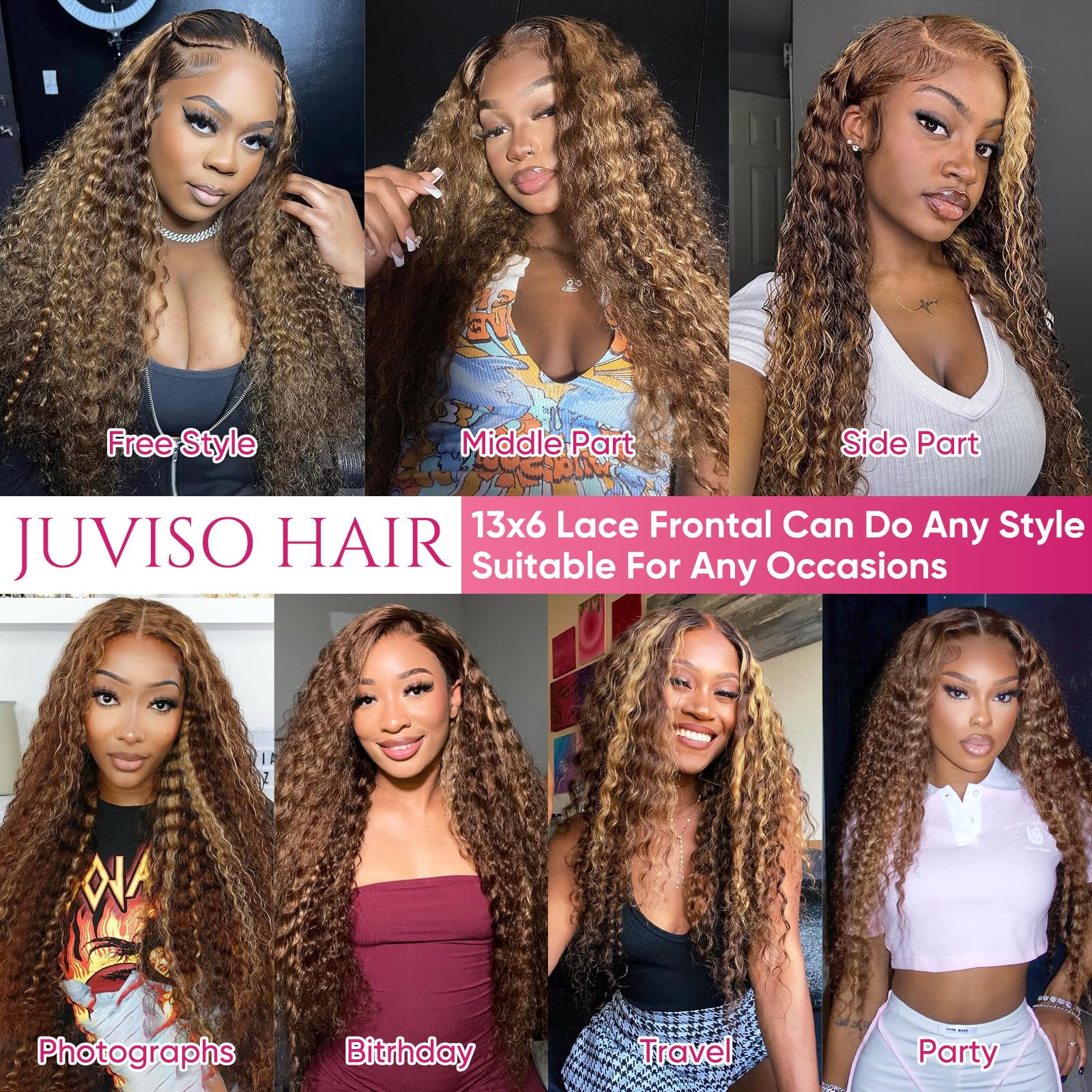Juviso honey blonde wig designed for daily wear with glamorous length
