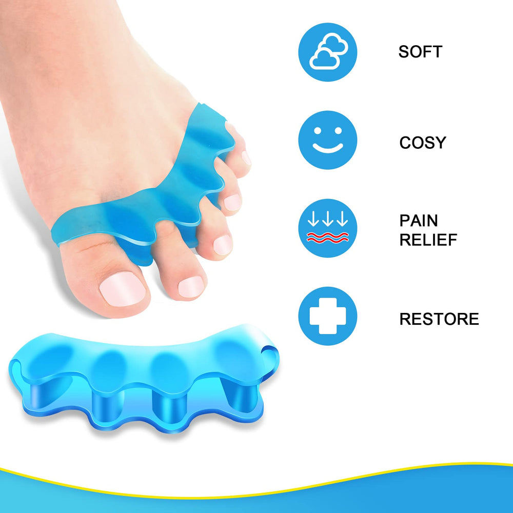 Juzure toe separators promote blood circulation for recovery and relief.