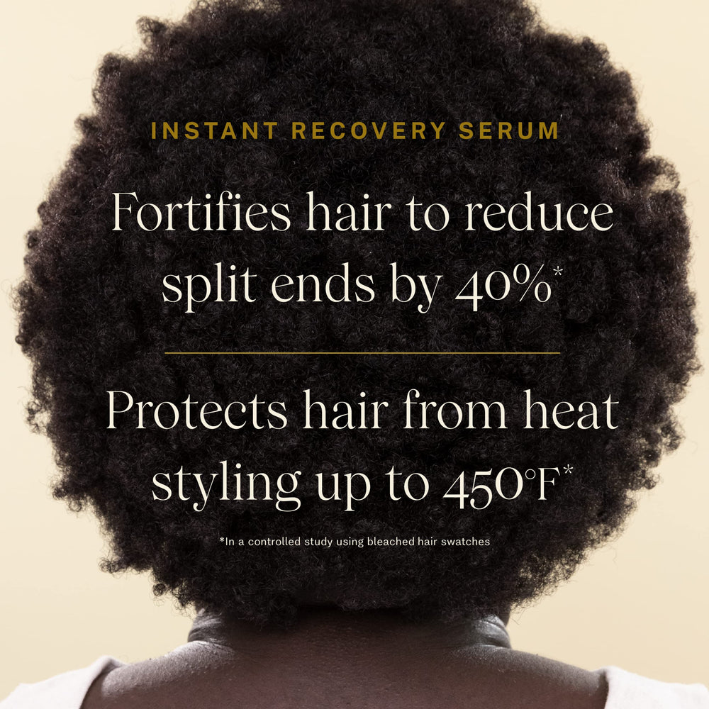 Close-up of smooth ends after using JVN serum for damage