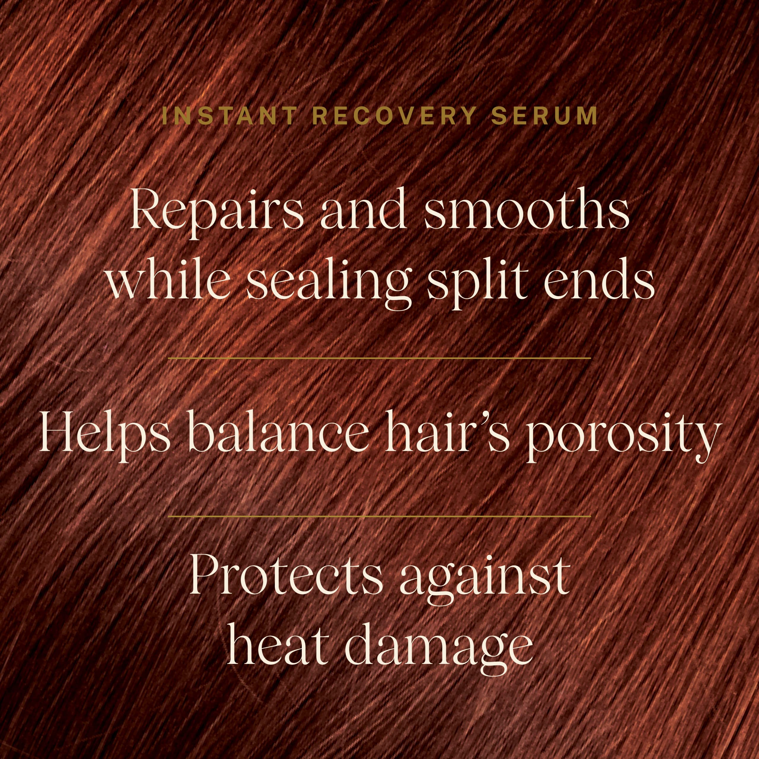 Product shot highlighting heat protection for styling