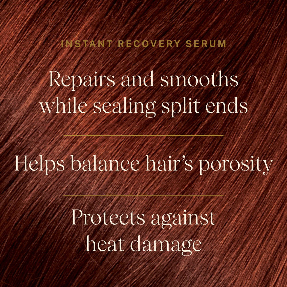 Product shot highlighting heat protection for styling