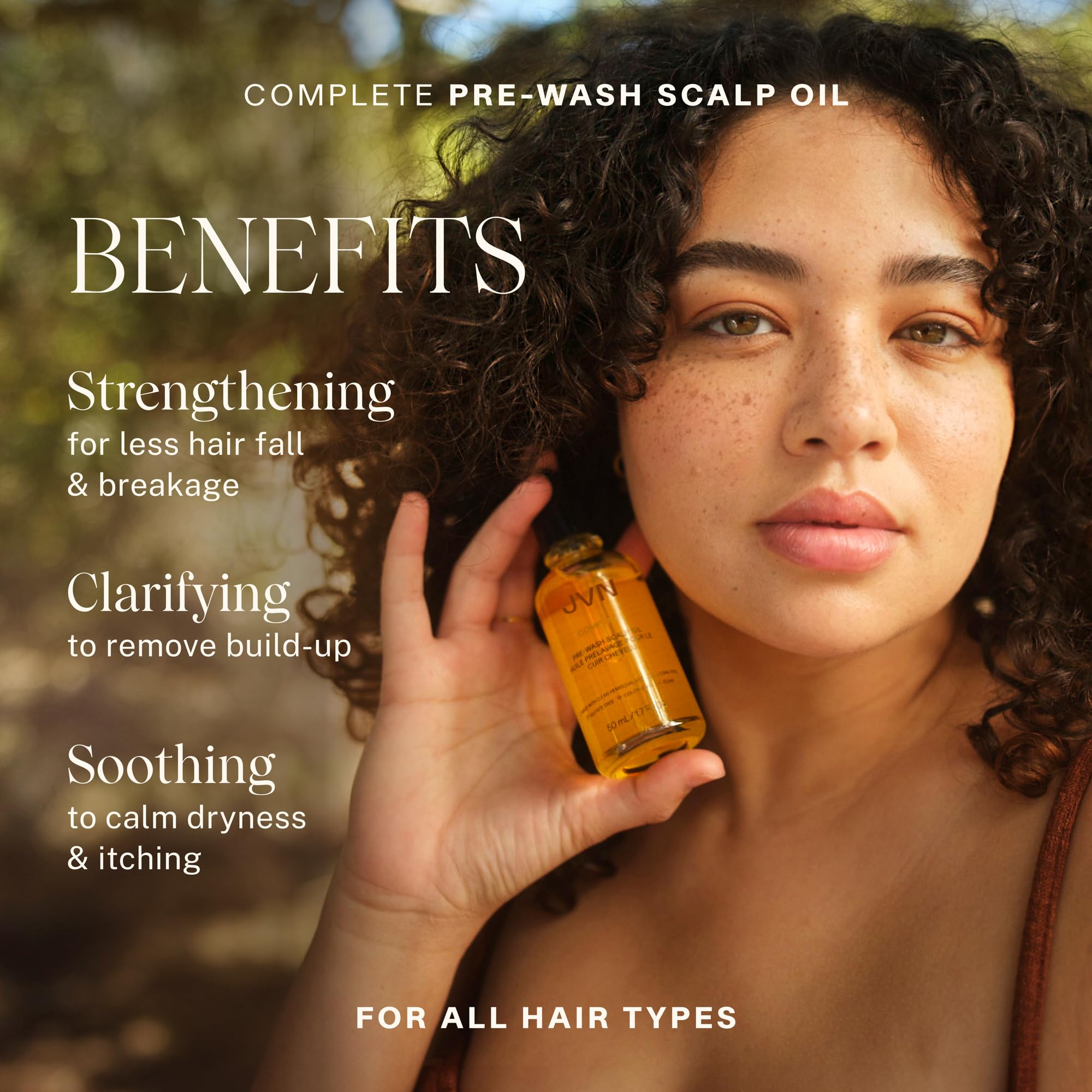 JVN Pre-Wash Scalp Oil droppers for scalp application deliver quick soothing at the roots.