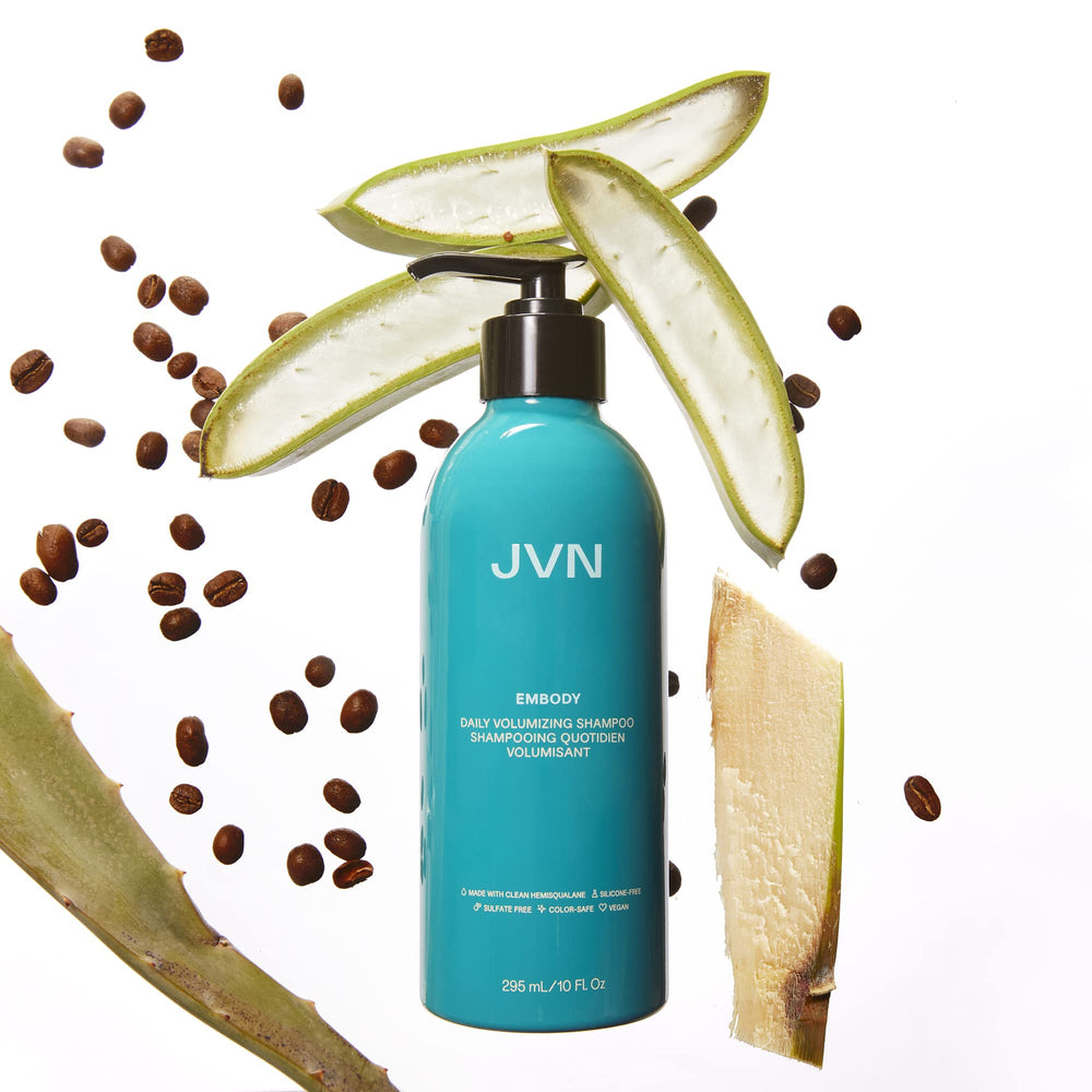 Hair lengths after use with JVN Embody Volumizing Shampoo showing smooth ends