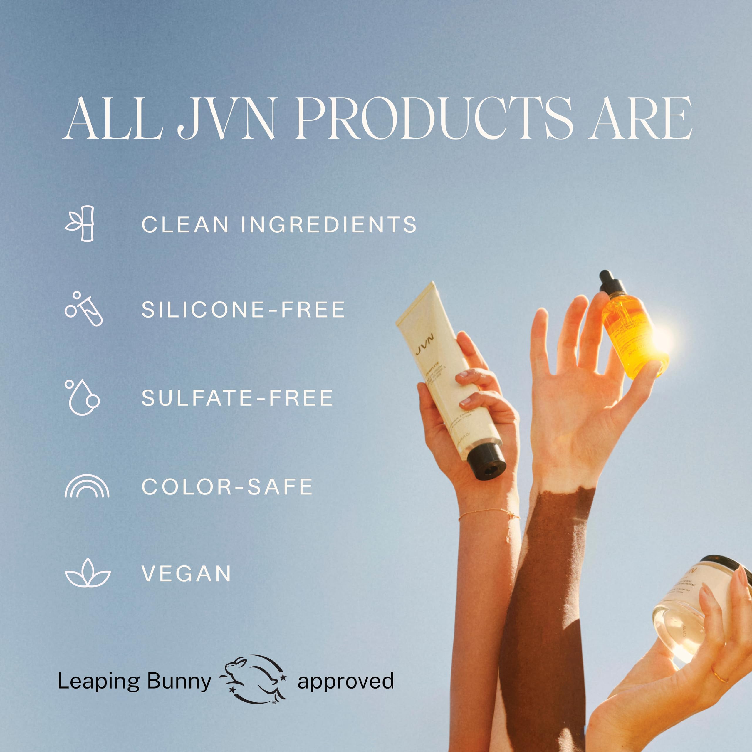 JVN Travel Essentials set ready for easy, versatile hair care on journeys.