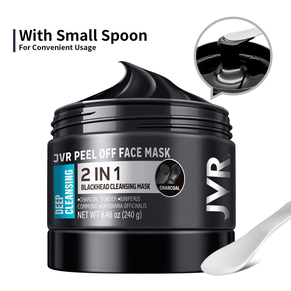 JVR Charcoal Peel-Off Mask final look shows refreshed skin after use.