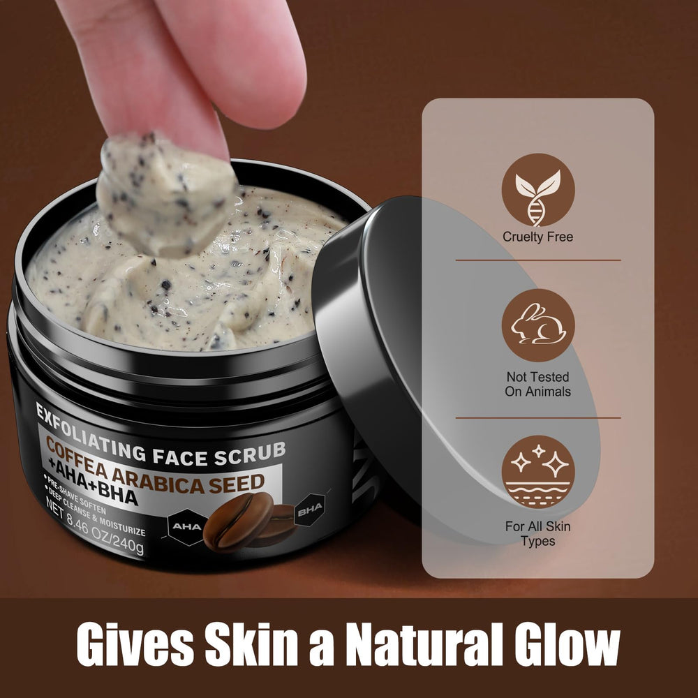 JVR Face Scrub pore-cleanse close-up highlights unclogged pores and balanced tone.