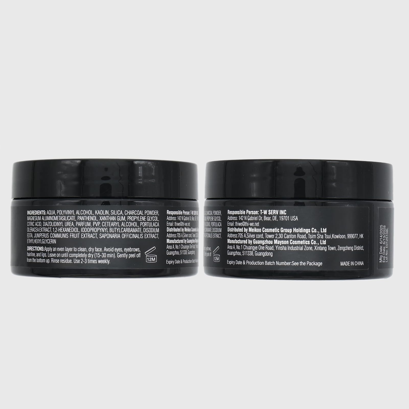 JVR mascarilla negra ideal para la rutina semanal de cuidado facial.
