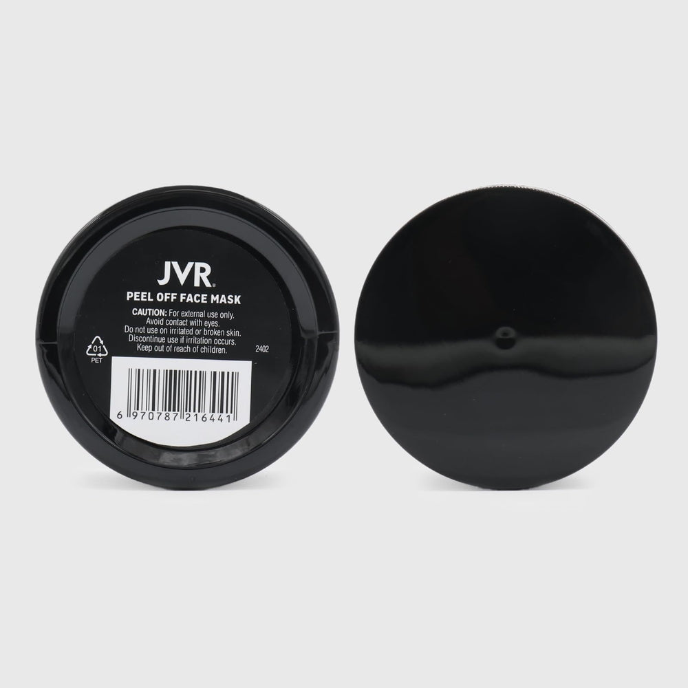JVR mascarilla negra textura sedosa que facilita la retirada.