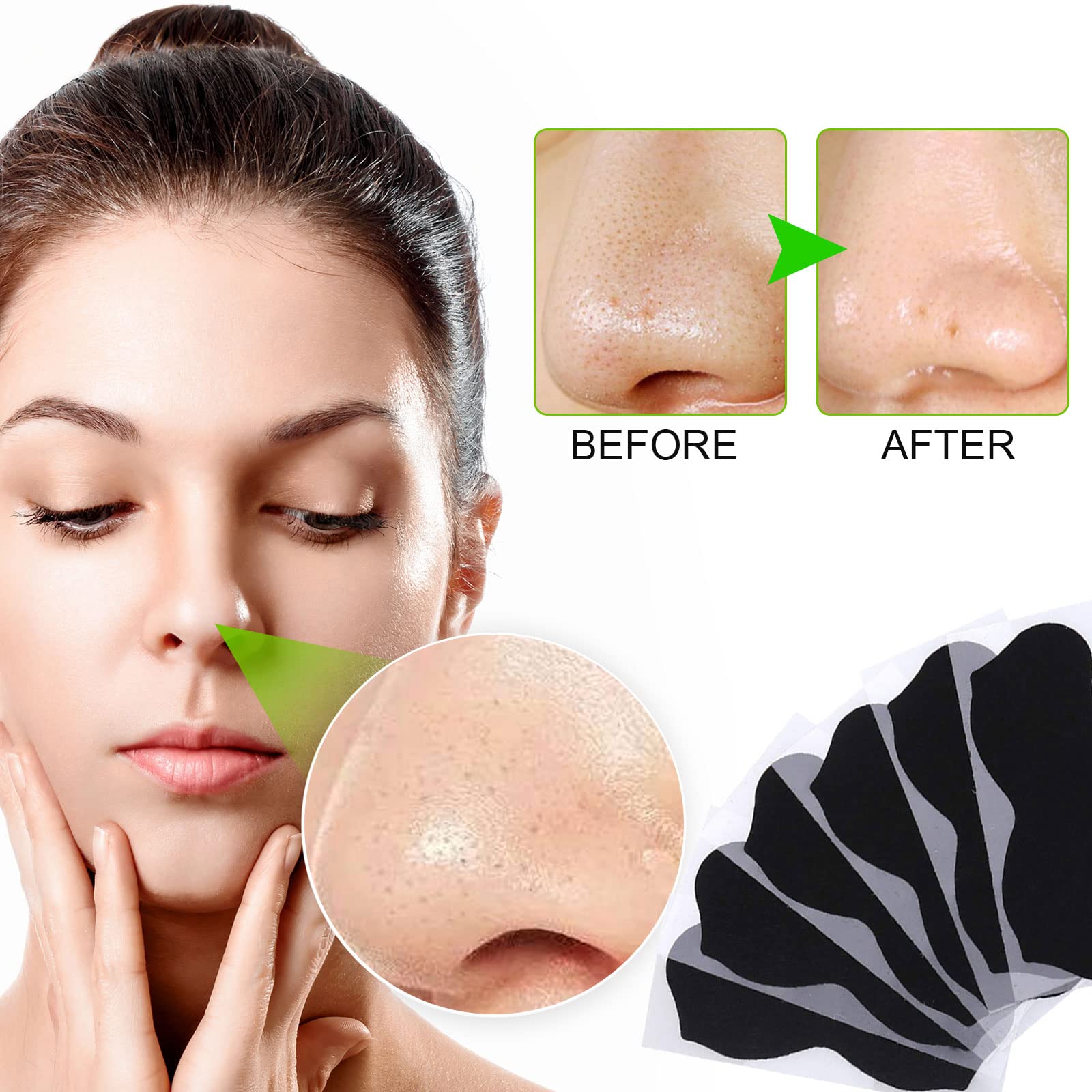 JWBVCTCR bamboo charcoal formula strips absorb oil and impurities.