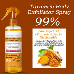 JXSVR Turmeric Spray texture close-up showing a lightweight, fast-absorbing formula.