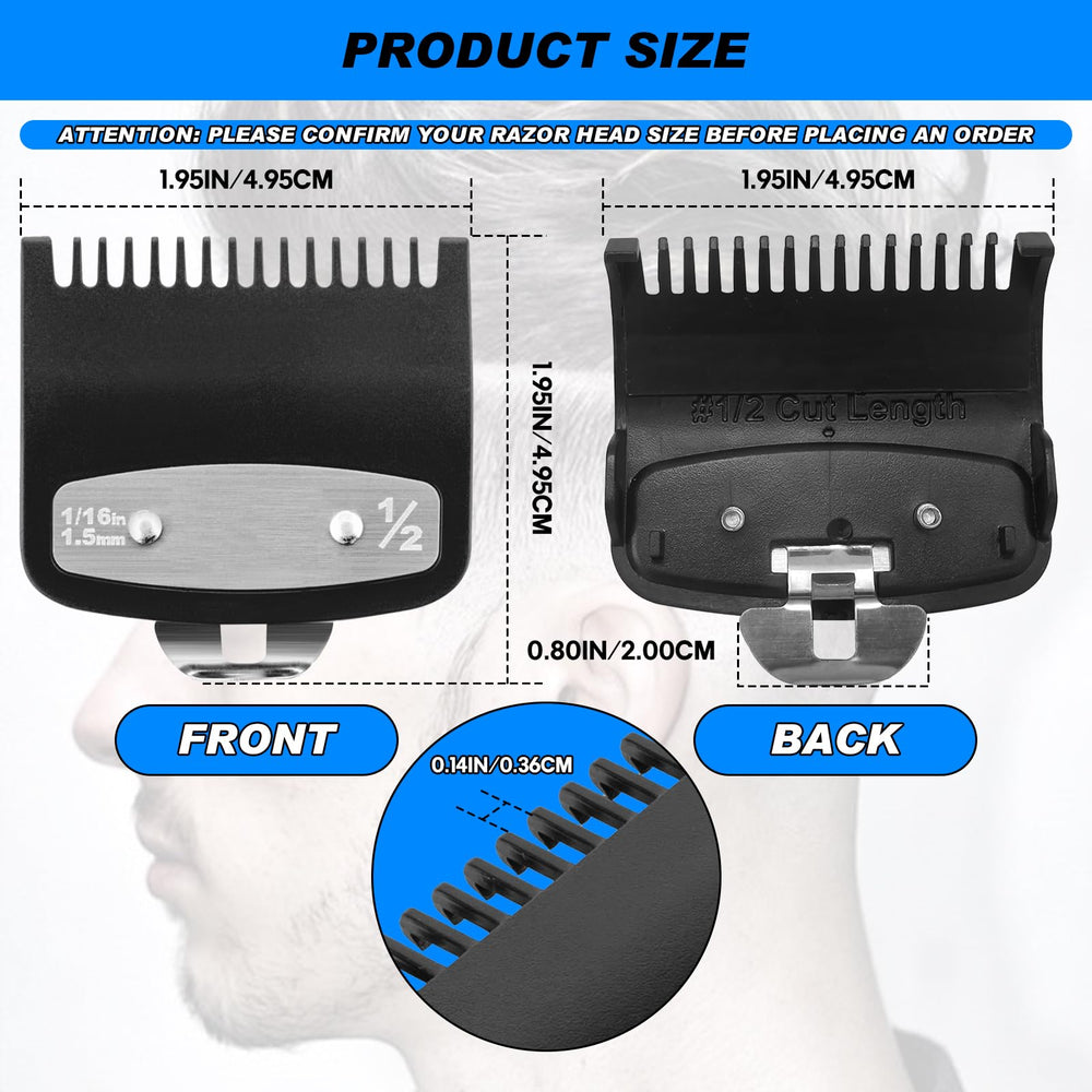 JYMBER black metal attachment shown on a clipper for a sleek professional look.