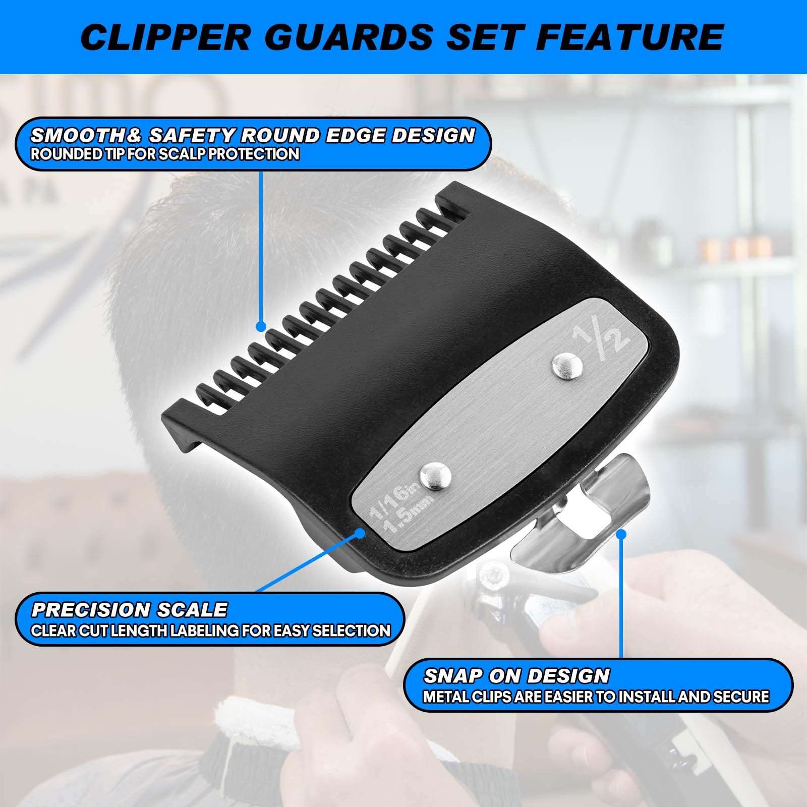 JYMBER full-size Wahl compatibility enables versatile styling options.