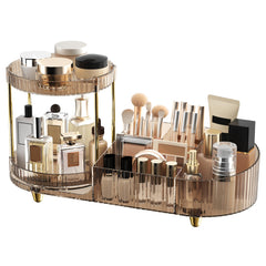 Jywantful 360 rotating makeup trays for easy access to cosmetics and perfumes