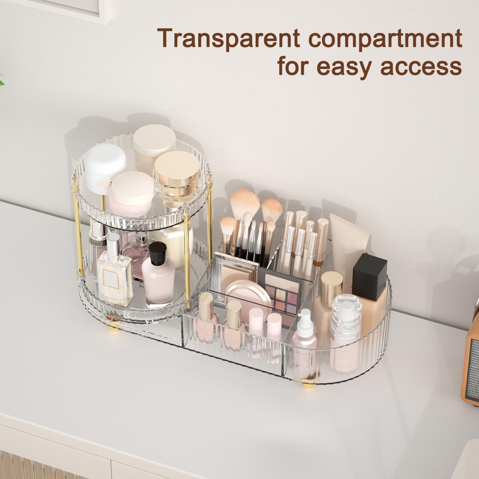 Jywantful clear vanity organizer for quick item visibility and access.