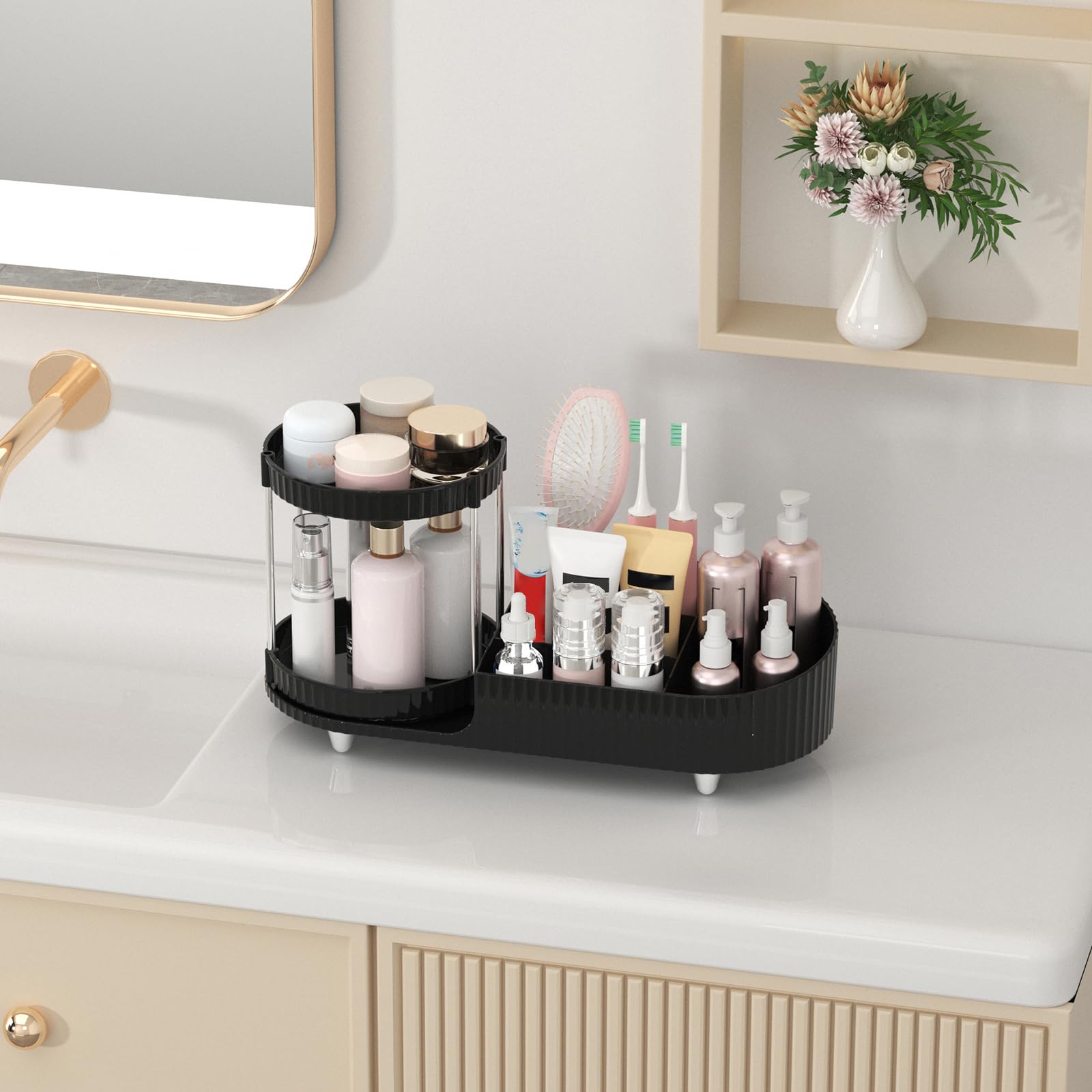 Jywantful makeup organizer space-saving countertop design for daily routines
