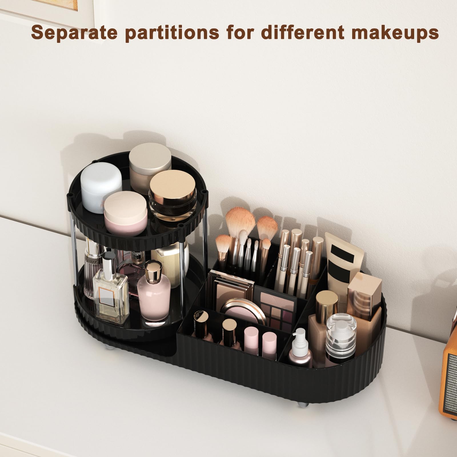 Jywantful skincare countertop storage keeps items visible and easy to reach