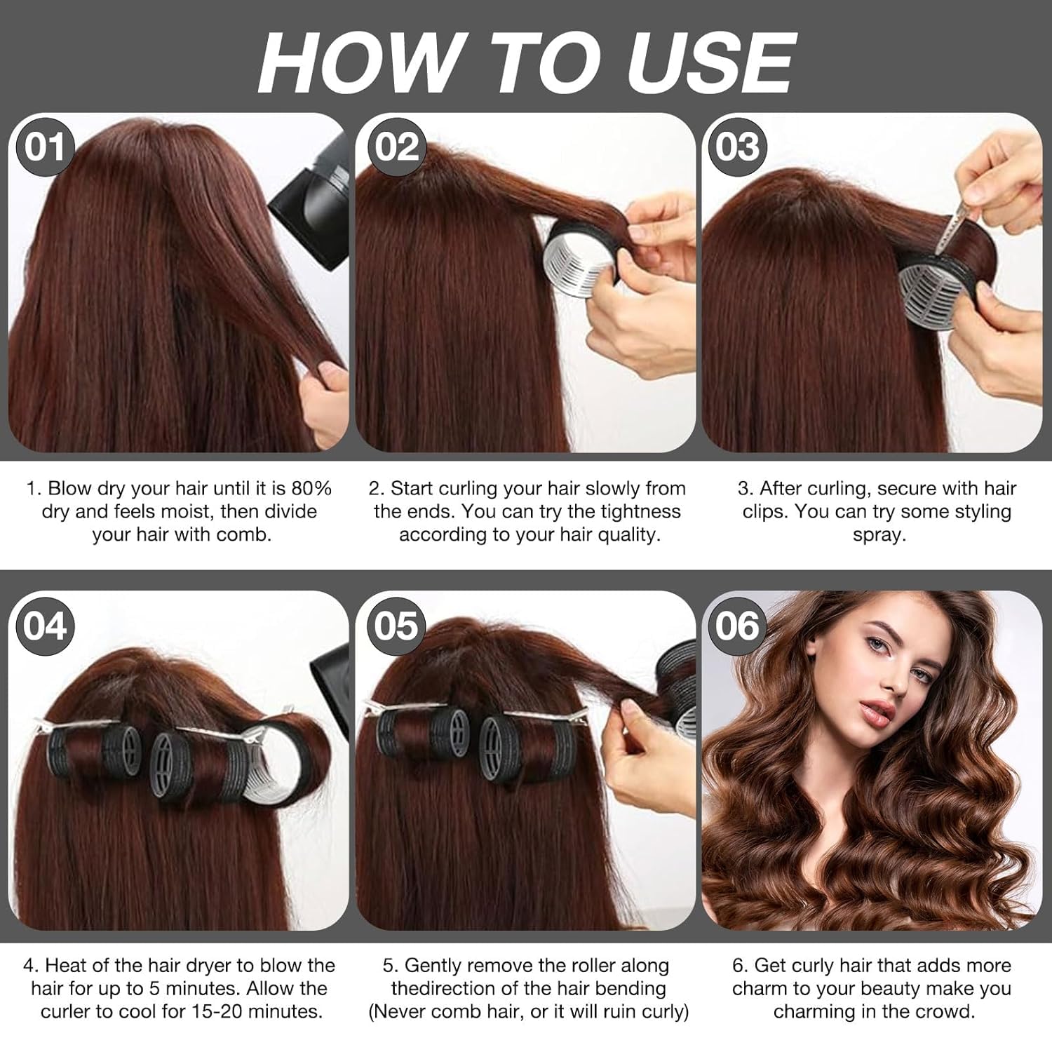 JZko 25mm small rollers craft tight natural curls and lift