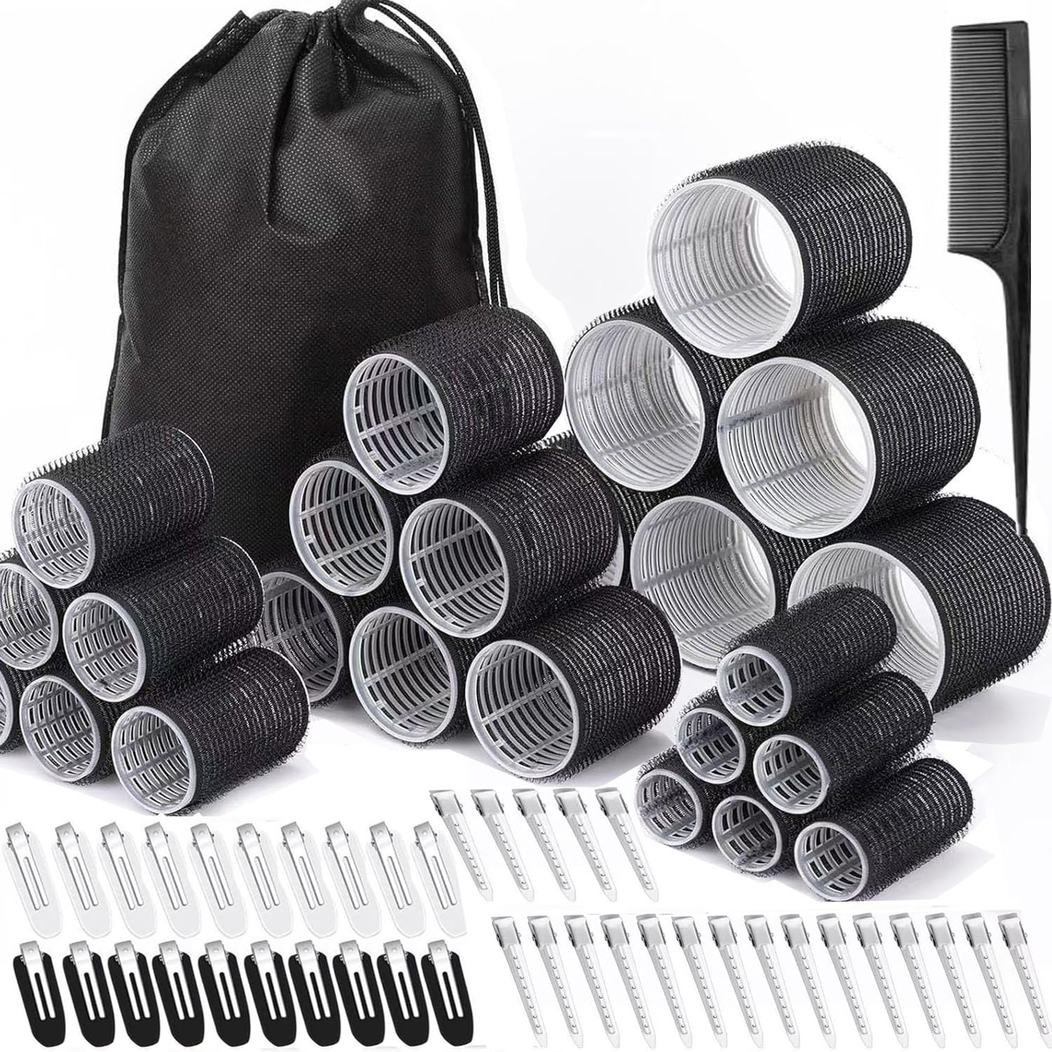 JZko 66-pcs hair rollers set for versatile at-home styling