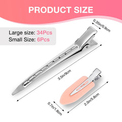 JZko creaseless clip 2-3 inch prevents creases on bangs