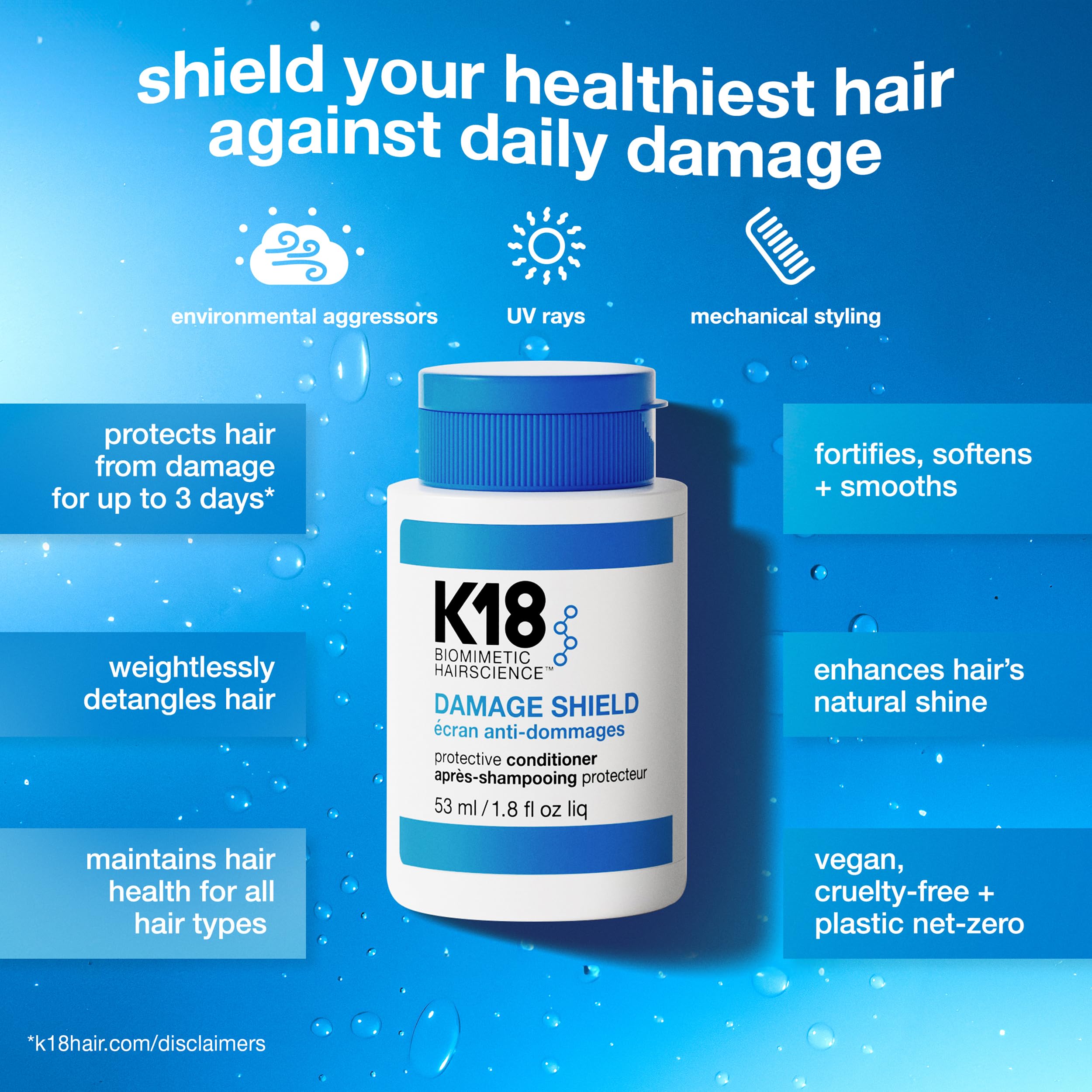 K18 brillo en cabello saludable realza textura y vitalidad
