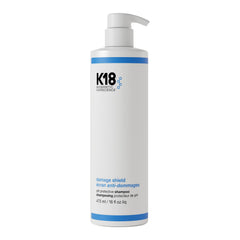 K18 Damage Shield shampoo bottle for easy, controlled application to start your routine