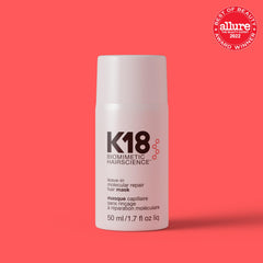 K18 hair mask application guide showing simple step-by-step use.