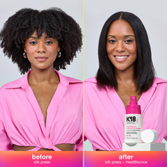 K18 HeatBounce close-up of silky, soft hair texture and manageability