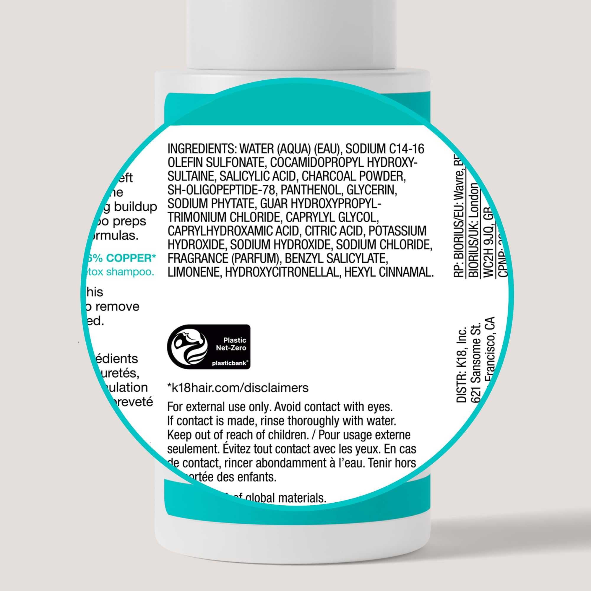 K18 Peptide Prep Detox Shampoo removes product buildup and mineral traces